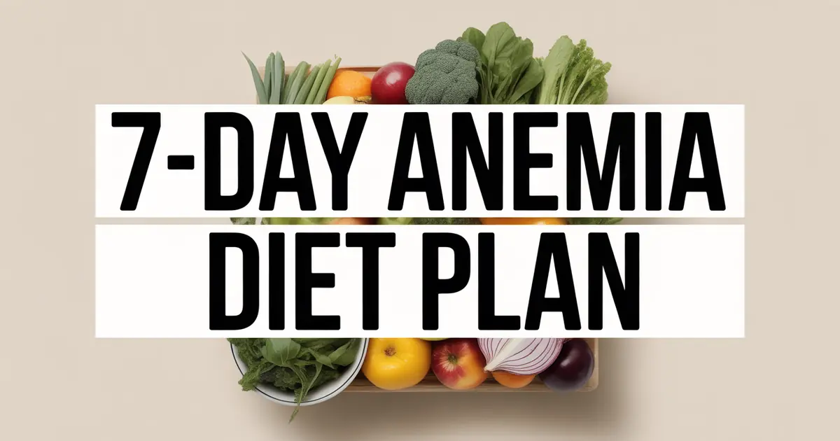 7-Day Anemia Diet Plan: Foods to Boost Red Blood Cells