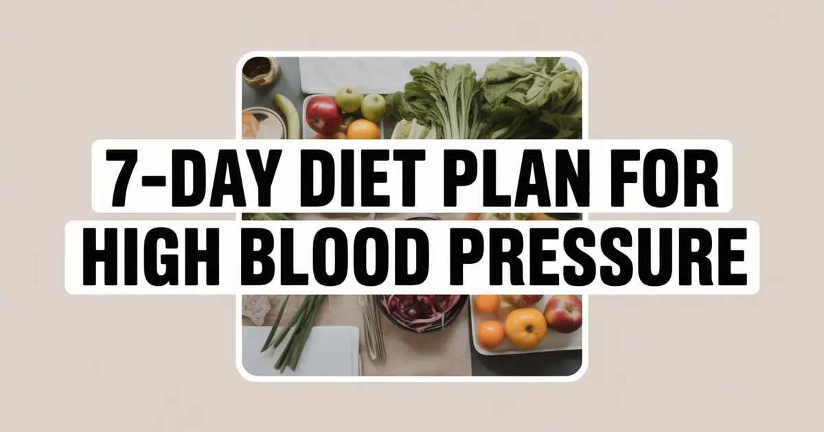 7-Day Diet Plan for High Blood Pressure (DASH)