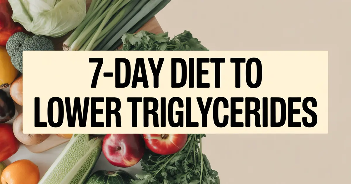 7-Day Diet to Lower Triglycerides: Complete Meal Plan & Results