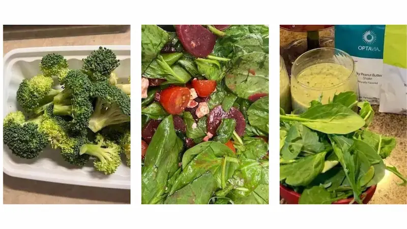 OPTAVIA vegetable list
