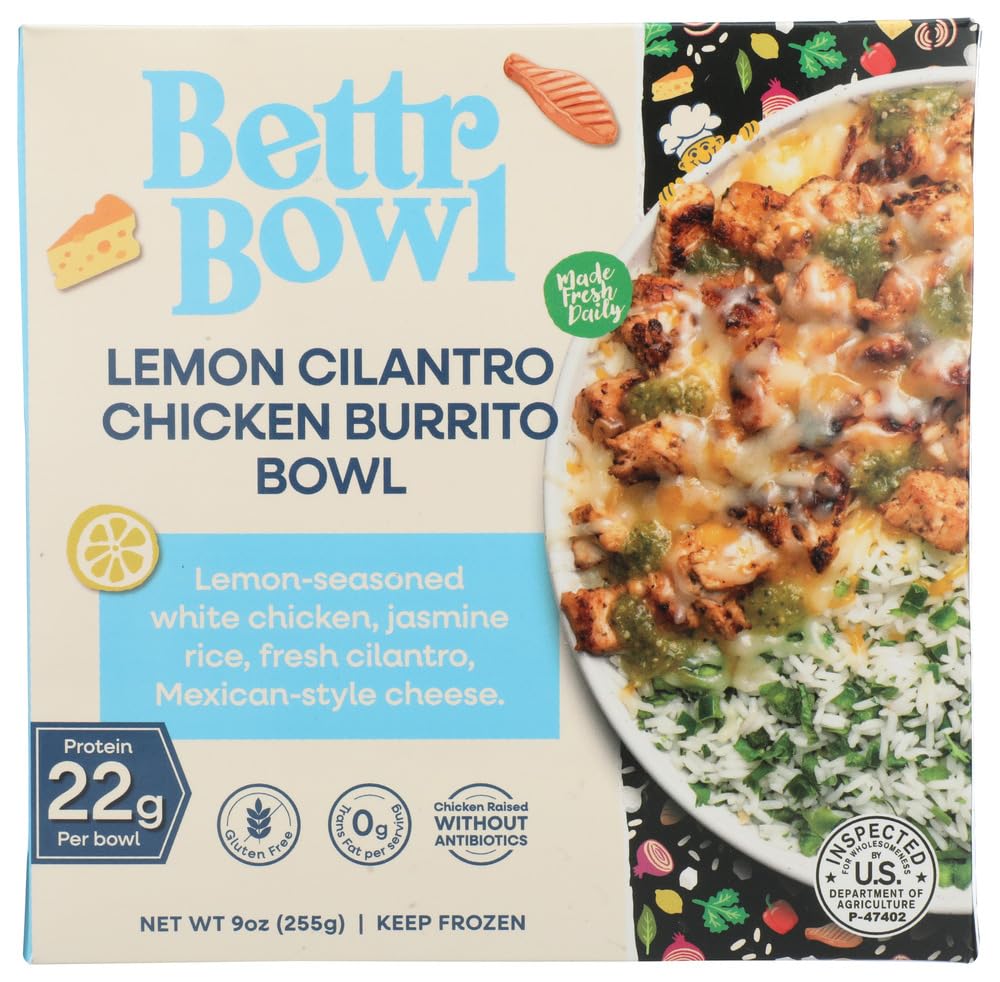 Bettr Bowl Lemon Cilantro Chicken Burrito Bowl, 9 oz