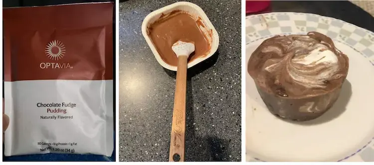 OPTAVIA fueling hack for brownie cupcake
