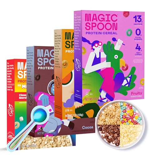 Magic Spoon High Protein Cereal, Variety Pack (4 Boxes)