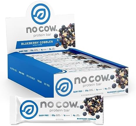 No Cow Protein Bar, Blueberry Cobbler (12 Count)