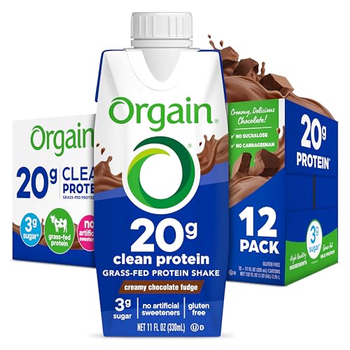Orgain Clean Protein Shake, Chocolate Fudge (Pack of 12)