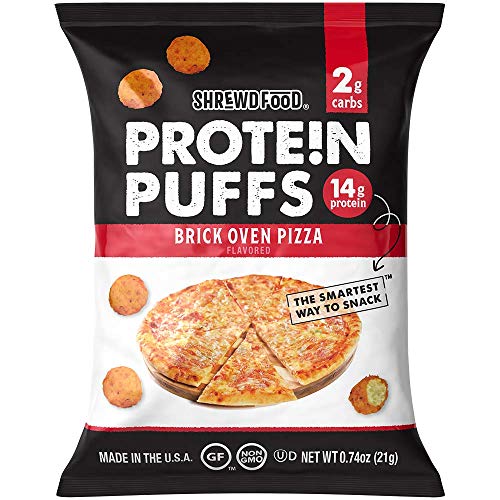 Shrewd Food Protein Puffs, Brick Oven Pizza (8 Pack)