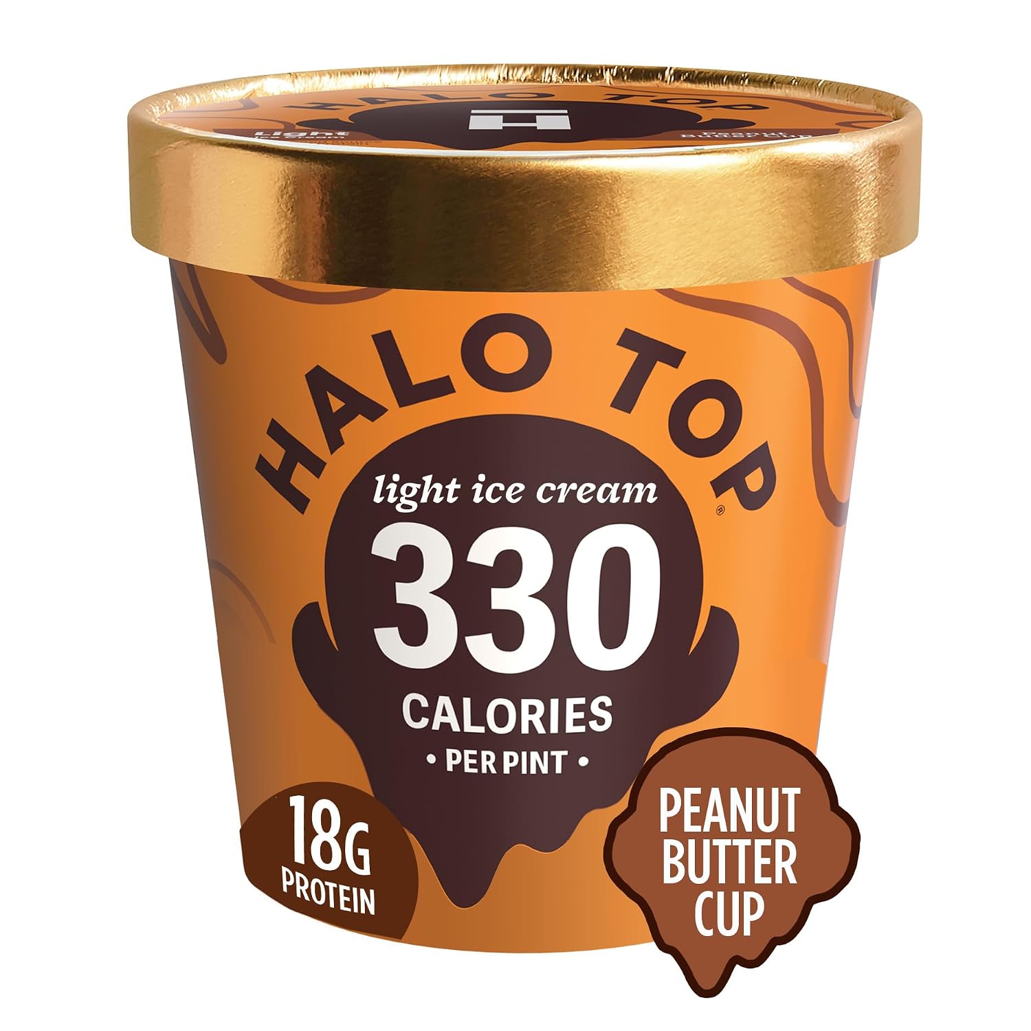 Halo Top Creamery, Peanut Butter Cup, 16 oz (Frozen)