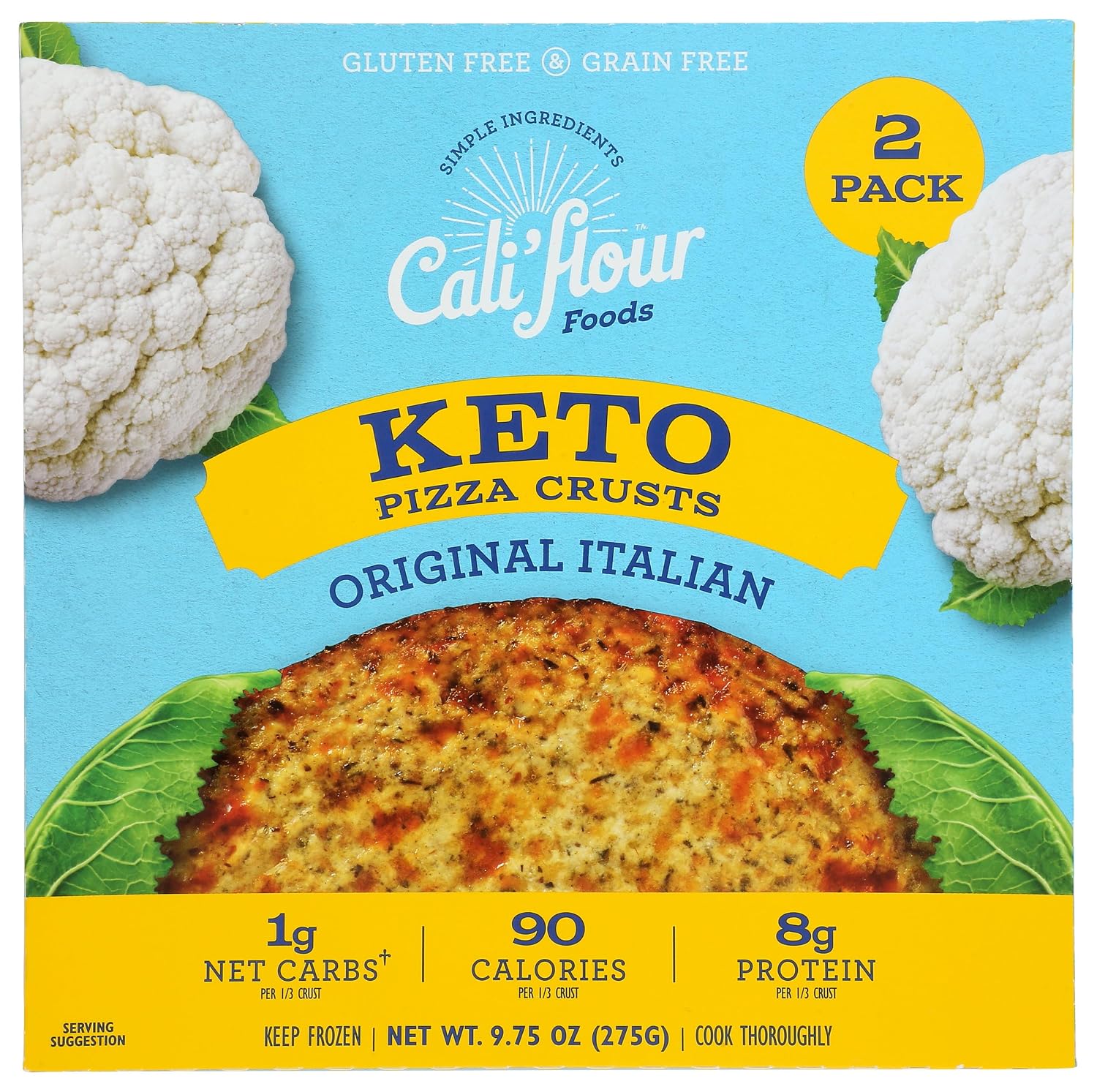 Cali'flour Foods Pizza Crust (Sweet Red Pepper, 2 Crusts)
