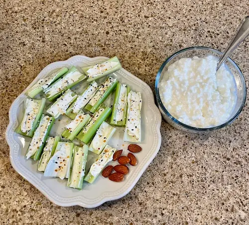 Raw celery sticks as an OPTAVIA optional snack